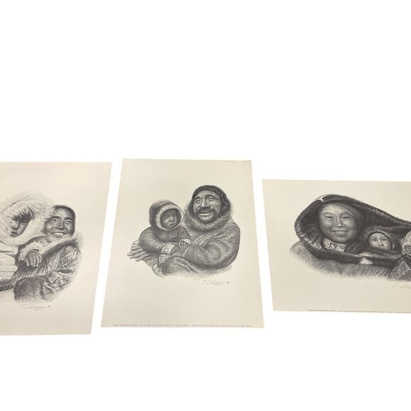 Lorenzo Fracchetti Eskimo Inuit Art Native Print Lot of 3 - Picture 1 of 8